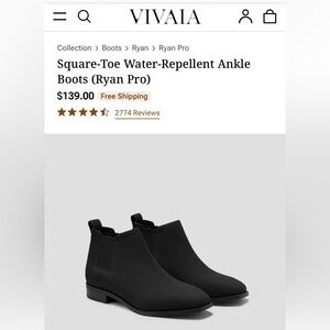 Vivaia water repellent ankle boots